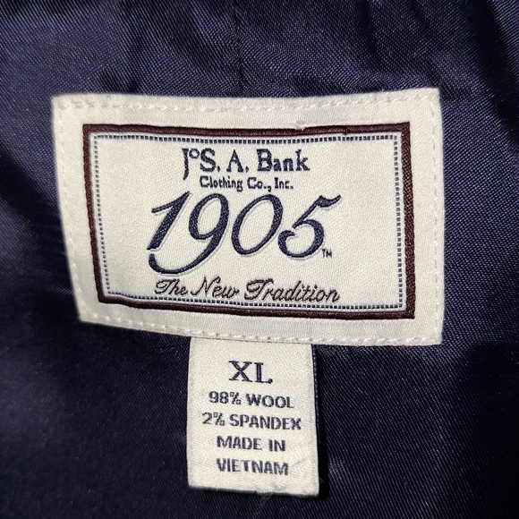 Men's Jos A.Bank Blue Wool Blend Vest In An XL. Office, Sophisticated, Church - Picture 2 of 6